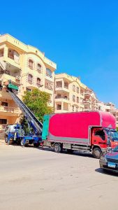شركة نقل عفش في الرحاب أثناء تحميل الأثاث